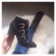 Laarsje zwart studs