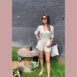 LEYLA - PLAYSUIT ECRU