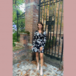 GRACE - JURK ZWART FLOWER