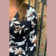 GRACE - JURK ZWART FLOWER
