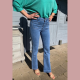 FEE - JEANS BLAUW MID WAIST FLARE
