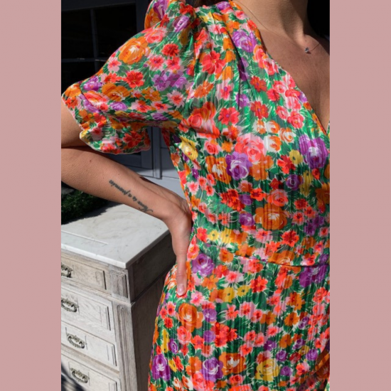 MAJA - JURK FLOWER WIT