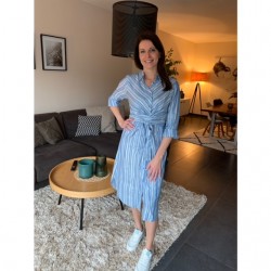 MARA - JURK STRIPES BLAUW