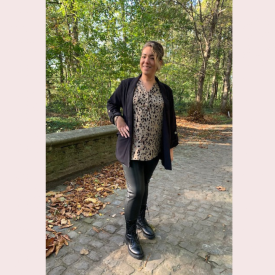 INES - BLAZER ZWART
