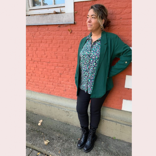 INES - BLAZER GROEN