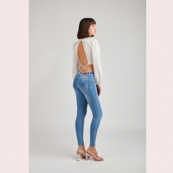 HELENA - TOXIK3 PUSH UP BROEK BLAUW