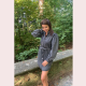 EMMELIE - JEANS JURK GRIJS