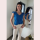 LAURA - PS TOP BLAUW HART