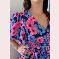 HANNE - JURK FLOWER BLAUW