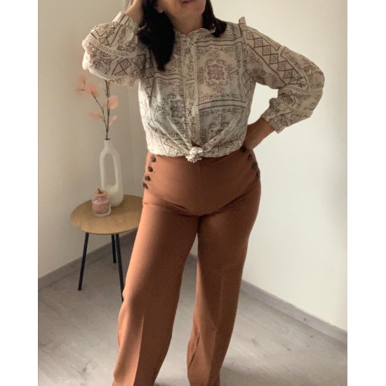 ELEONORE - BROEK CAMEL