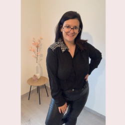 PRISCILLA - BLOES ZWART TWEED