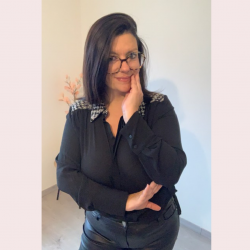 PRISCILLA - BLOES ZWART TWEED