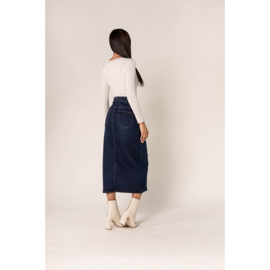 ADELINE - ROK JEANS BLAUW