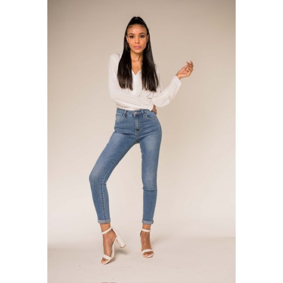 LISELOT - BROEK JEANS BLAUW