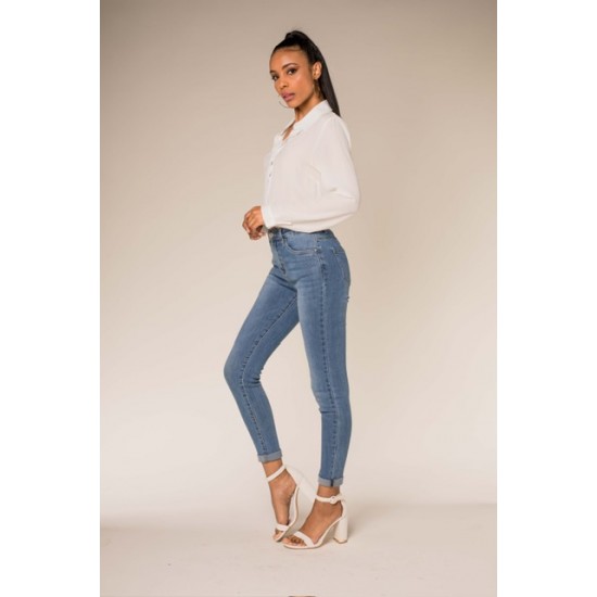 LISELOT - BROEK JEANS BLAUW