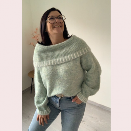 MINA - PULL OFF SHOULDER MINT