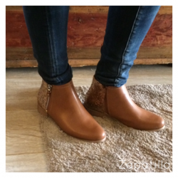 Kort laarsje camel glitter